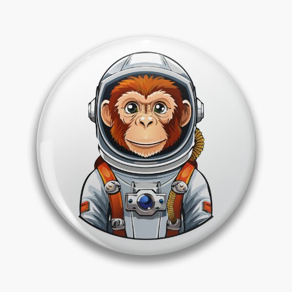 Item preview, Fantasy monkey Astronaut, Astronaut in space, illustration of cosmonaut floating in space, monkey cosmonaut in space designed and sold by Danler.