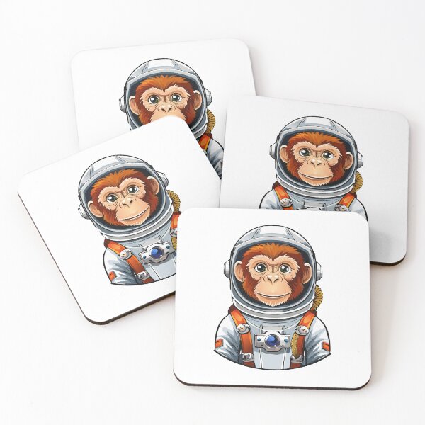 Item preview, Fantasy monkey Astronaut, Astronaut in space, illustration of cosmonaut floating in space, monkey cosmonaut in space designed and sold by Danler.