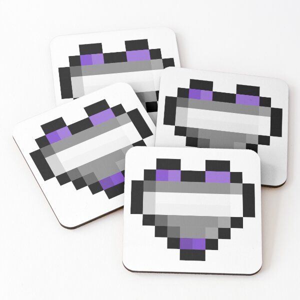 Item preview, Pixel Pride Flag Greysexual Heart designed and sold by HarveyHandcraftsandDesigns.