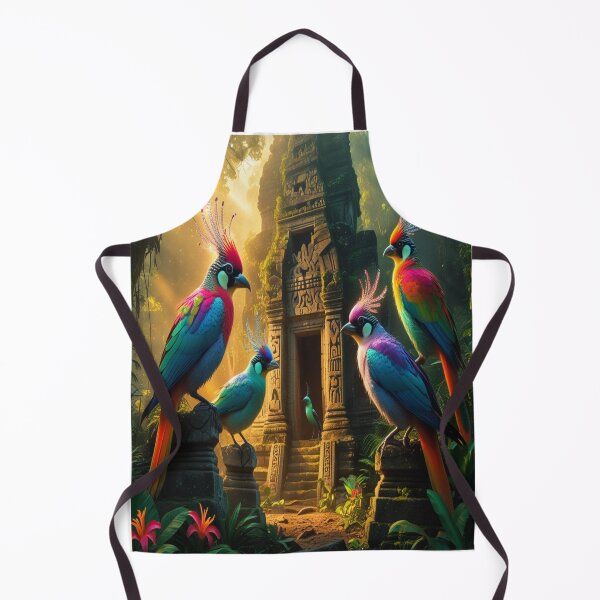 Item preview, Mystical Jungle Temple with Exotic Birds designed and sold by Max Store.