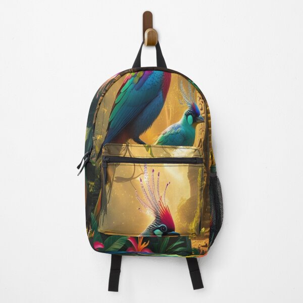 Item preview, Mystical Jungle Temple with Exotic Birds designed and sold by Max Store.