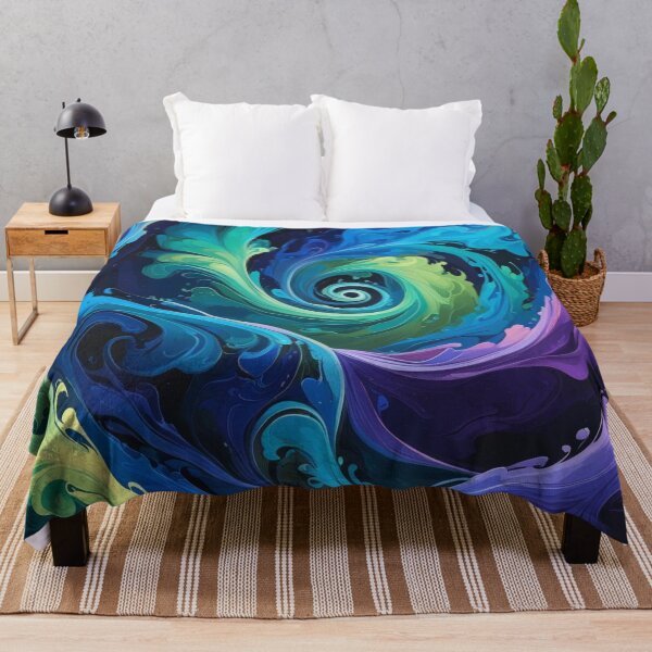 Item preview, Abstract Spiral - Shades of Blue, Purple and Green 2 designed and sold by AlinaSCorner.