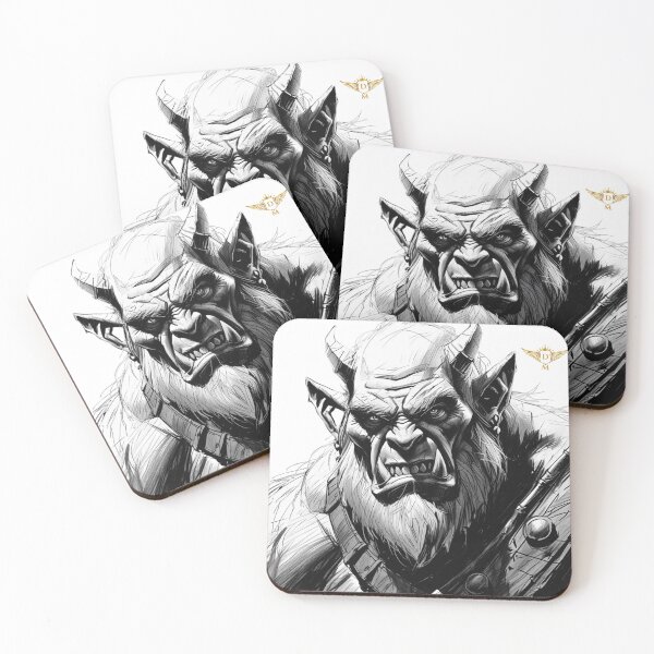 Item preview, Ferocious Demon Orc Warrior – Dark Fantasy Illustration designed and sold by DM.