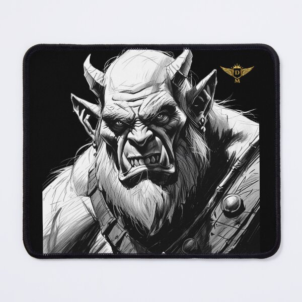 Item preview, Ferocious Demon Orc Warrior – Dark Fantasy Illustration designed and sold by DM.