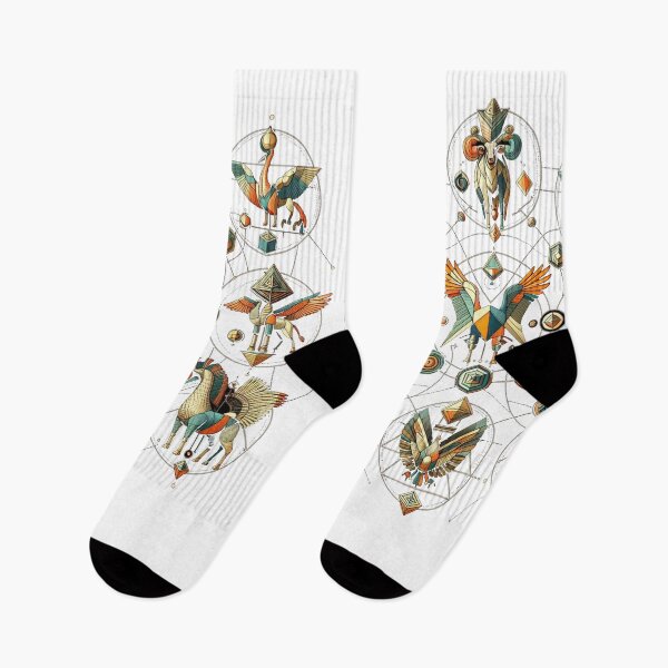 Item preview, Egyptian Sacred Animals Mandala - Ancient Gods Geometric Pattern with Lion Eagle Ibis" designed and sold by freackly.