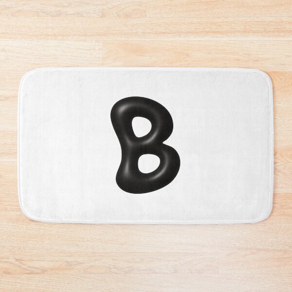 Item preview, Glossy Black Blob Letter B 3D Typography Art designed and sold by uncoXab.