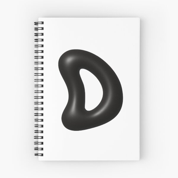 Artikelvorschau, Glänzend schwarzer Blob-Buchstabe D 3D-Typografie-Kunst entworfen und verkauft von uncoXab.