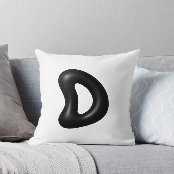 Artikelvorschau, Glänzend schwarzer Blob-Buchstabe D 3D-Typografie-Kunst entworfen und verkauft von uncoXab.