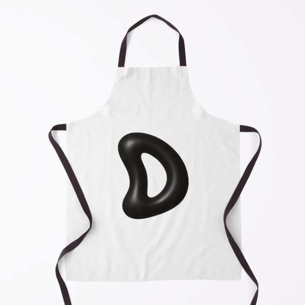 Item preview, Glossy Black Blob Letter D 3D Typography Art designed and sold by uncoXab.