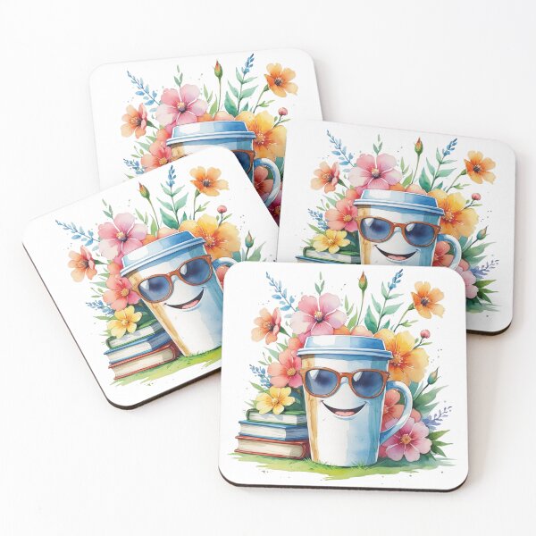 Item preview, Flower Cup Coffee Books Funny Mood designed and sold by Coffread.