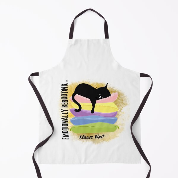 Item preview, Please Wait… Emotionally Rebooting – Sleepy Cat Quote designed and sold by Vivaro.