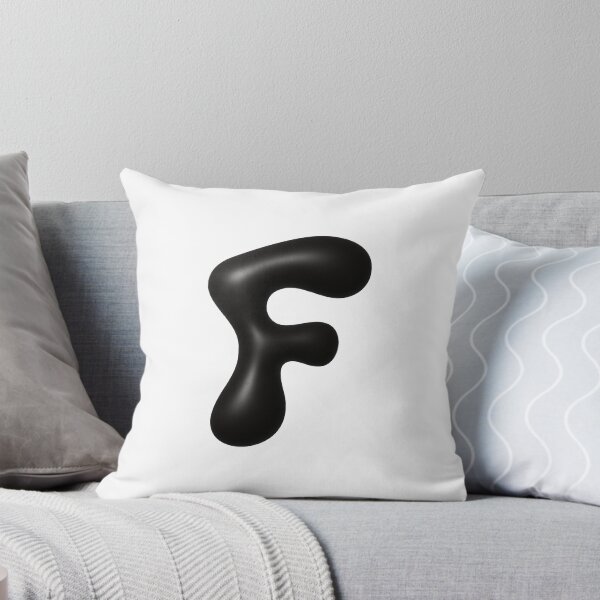 Item preview, Glossy Black Blob Letter F 3D Typography Art designed and sold by uncoXab.