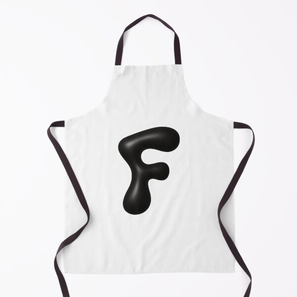 Item preview, Glossy Black Blob Letter F 3D Typography Art designed and sold by uncoXab.