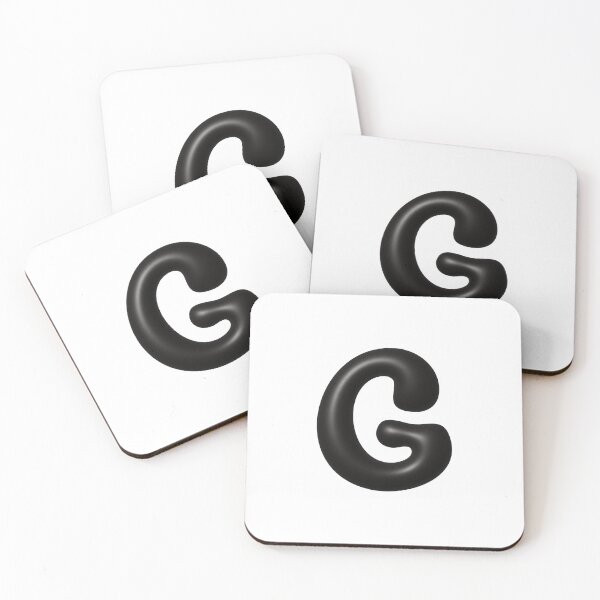 Item preview, Glossy Black Blob Letter G 3D Typography Art designed and sold by uncoXab.