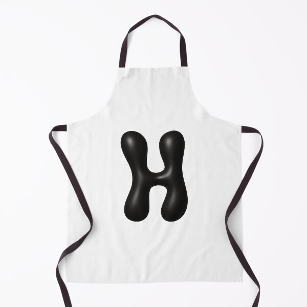 Item preview, Glossy Black Blob Letter H 3D Typography Art designed and sold by uncoXab.