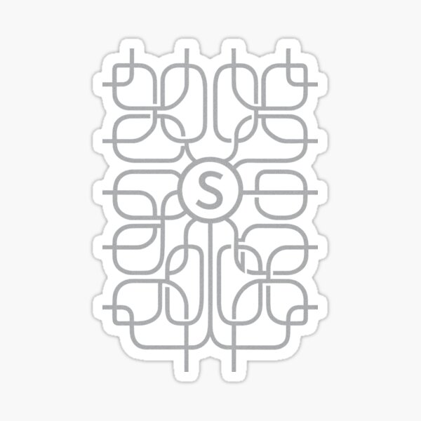 Item preview, Infinite Silver Line Pattern – Tribal Monogram “S" designed and sold by SwarozycStudio.