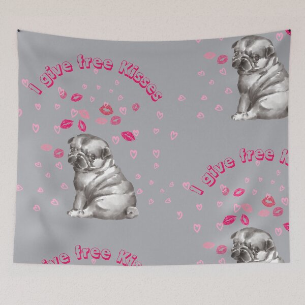 Item preview, Pug Kisses designed and sold by MitMopsundHerz Rosinchens_Welt.