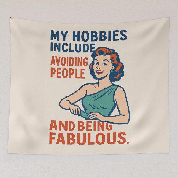 Item preview, My hobbies include avoiding people and being fabulous.- V2 designed and sold by WheelieGdArt.