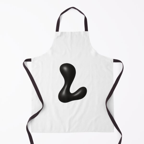 Item preview, Glossy Black Blob Letter L 3D Typography Art designed and sold by uncoXab.