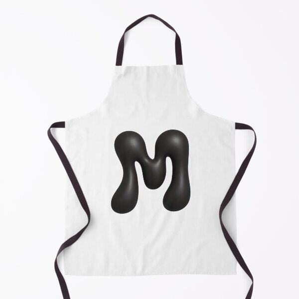Item preview, Glossy Black Blob Letter M 3D Typography Art designed and sold by uncoXab.