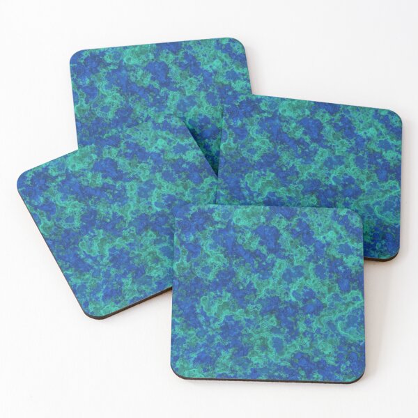 Item preview, Deep Ocean Blue Azurmalachite Pattern – Abstract Mineral Texture Art designed and sold by SurfaceCraft Studio.