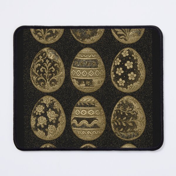 Item preview, Golden Easter Eggs Collection - Vintage Ornate Decorated Eggs with Floral Patterns designed and sold by freackly.