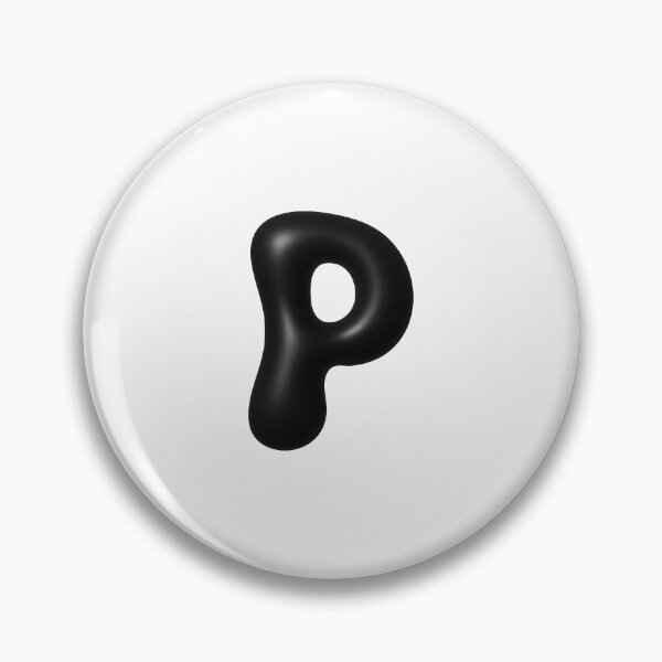 Item preview, Glossy Black Blob Letter P 3D Typography Art designed and sold by uncoXab.