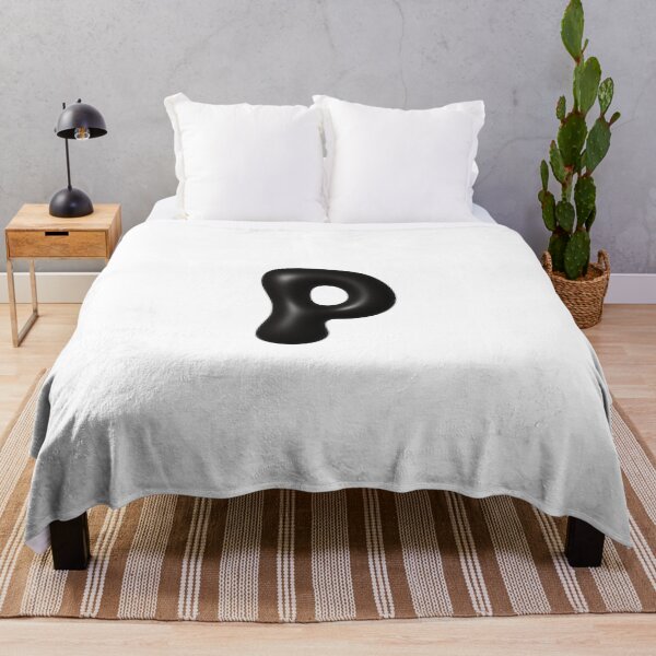 Item preview, Glossy Black Blob Letter P 3D Typography Art designed and sold by uncoXab.