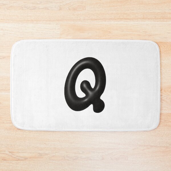 Item preview, Glossy Black Blob Letter Q 3D Typography Art designed and sold by uncoXab.