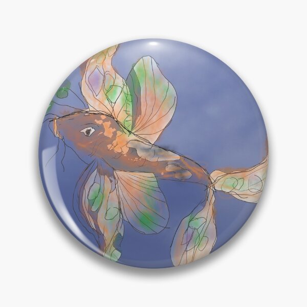 Item preview, Flying Koi Fish designed and sold by EllieTaylorArt.