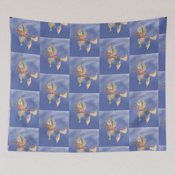 Item preview, Flying Koi Fish designed and sold by EllieTaylorArt.