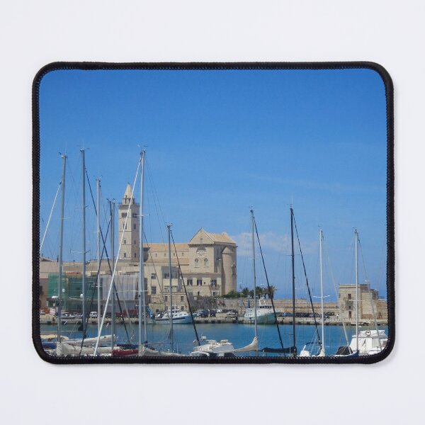 Item preview, Sailboats & Historic Harbor – Apulia Italy Coastal Photography designed and sold by DreamBoatPhotos.