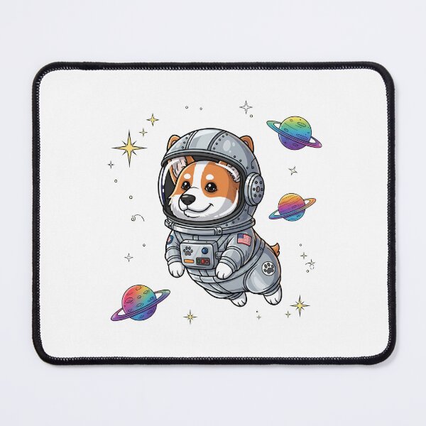 Item preview, Astronaut Corgi — Spacefaring Dog in Detailed Helmet, Surrounded by Planets and Stars  designed and sold by zoughlal.
