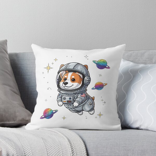 Item preview, Astronaut Corgi — Spacefaring Dog in Detailed Helmet, Surrounded by Planets and Stars  designed and sold by zoughlal.