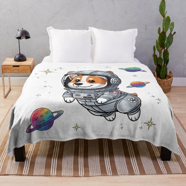Item preview, Astronaut Corgi — Spacefaring Dog in Detailed Helmet, Surrounded by Planets and Stars  designed and sold by zoughlal.