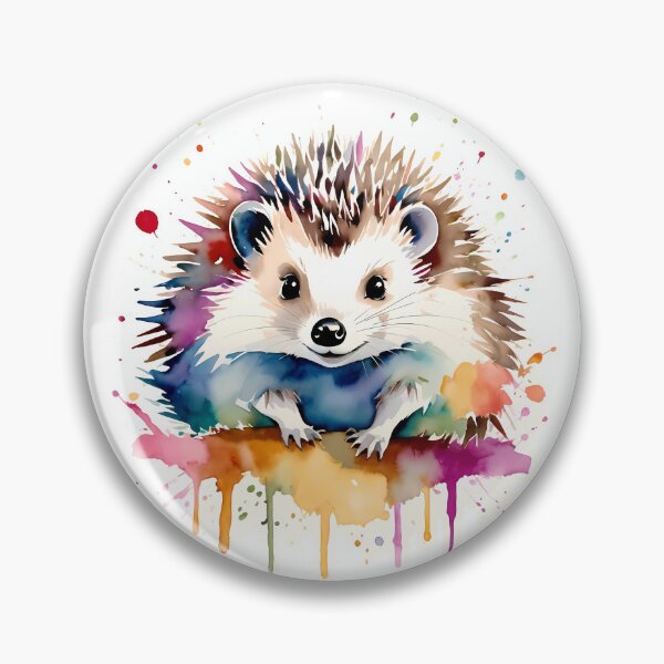 Item preview, Watercolor Hedgehog in Splash of Paint Cute  designed and sold by Moonde04.