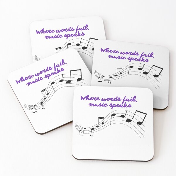 Item preview, Where Words Fail, Music Speaks – Inspirational Music Quote designed and sold by ShumLab.