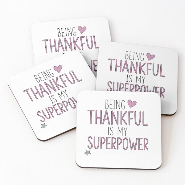 Item preview, Being Thankful is My Superpower - Minimalist Tee designed and sold by Uglyandcute.