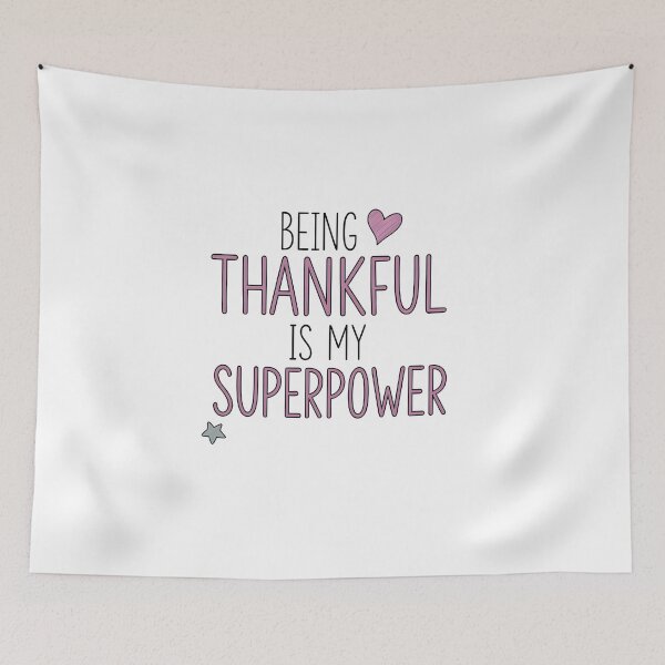 Item preview, Being Thankful is My Superpower - Minimalist Tee designed and sold by Uglyandcute.