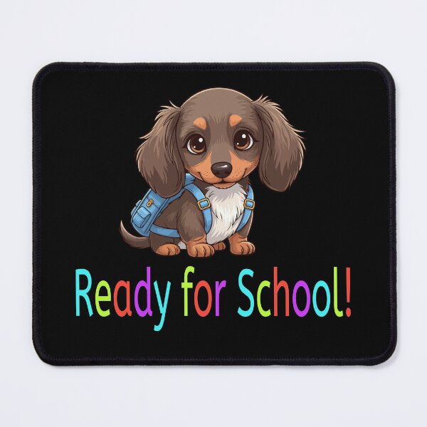Item preview, Ready for School Cute Dachshund Puppy – Back to School designed and sold by The Real Life Symphony.