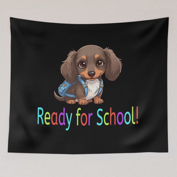 Item preview, Ready for School Cute Dachshund Puppy – Back to School designed and sold by The Real Life Symphony.