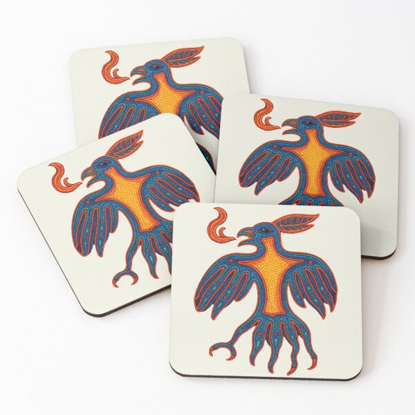 Item preview, Bird of Fire and Sacred Vision | Huichol Art designed and sold by CreandoLuzPDLL.