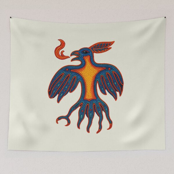 Item preview, Bird of Fire and Sacred Vision | Huichol Art designed and sold by CreandoLuzPDLL.