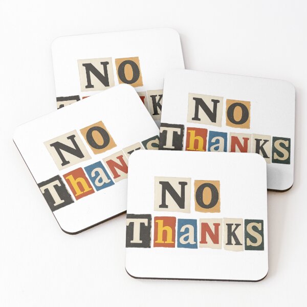 Item preview, Sarcastic torn paper collage with text no thanks on isolated transparent background, AI Generated designed and sold by dvoevnore.