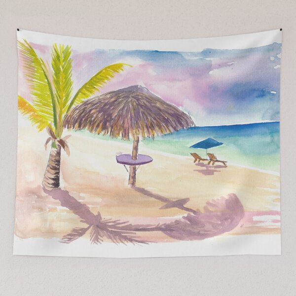 Item preview, Cozumel Mexico Shores with Tropical Umbrellas and Bliss designed and sold by artshop77.