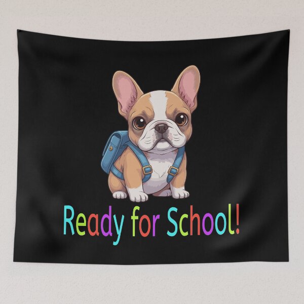 Item preview, Ready for School Cute Frenchie Puppy – Back to School designed and sold by The Real Life Symphony.