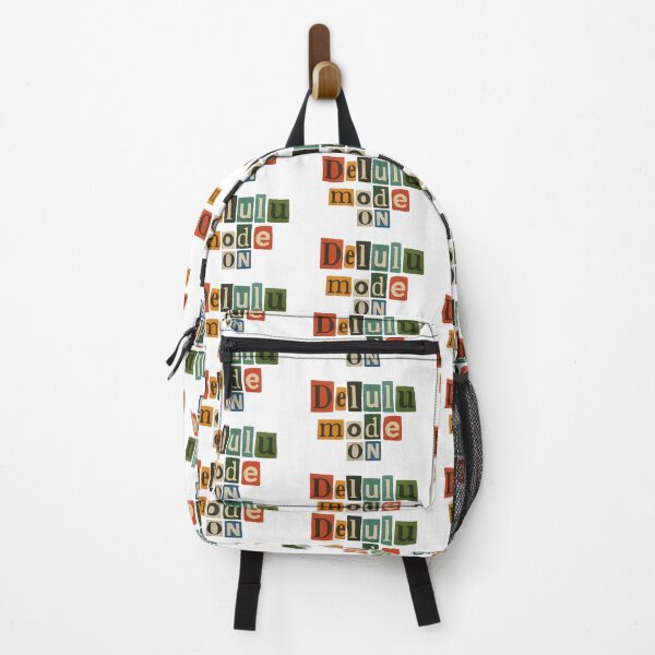 Item preview, Delulu mode on text in isolated transparent torn paper collage, AI generated designed and sold by dvoevnore.