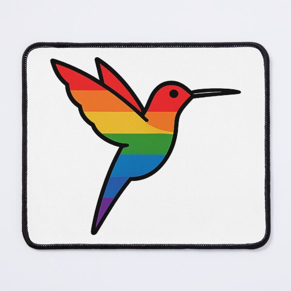 Item preview, Rainbow Queer Hummingbird designed and sold by StateofQueer.