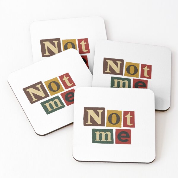 Item preview, Torn paper collage with text not me on isolated png transparent background, AI generated designed and sold by dvoevnore.