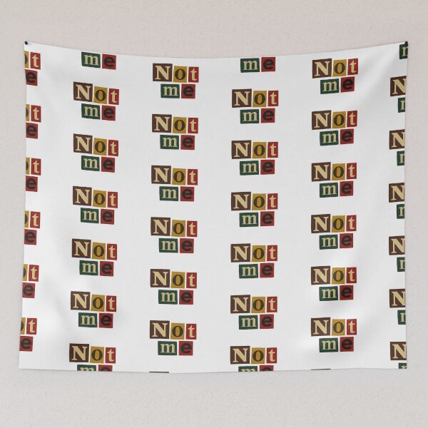 Item preview, Torn paper collage with text not me on isolated png transparent background, AI generated designed and sold by dvoevnore.